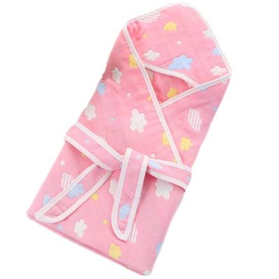BoaSolchi Newborn Swaddle, Baby Bath Towel, Blanket, 100% Cotton, 6-Layer Gauze (Pink)