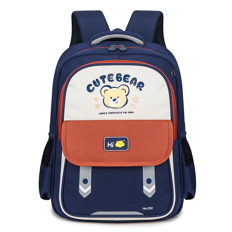 Oxford Cloth Large Capacity Kids' Backpack with Spine Protection - Lightweight and Suitable for Boys and Girls