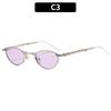 Foldable metal glasses, oval rhinestone-embellished sunglasses—ideal for outdoor travel and street-style looks.