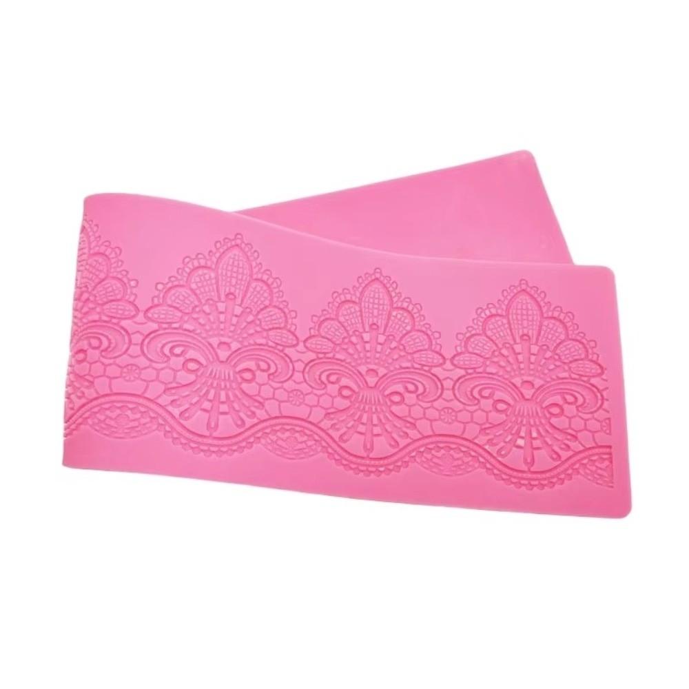 Flexible Floral Border Mold Silicone Fondant Embossing Mat New Cake Lace Mat Fondant Crafting