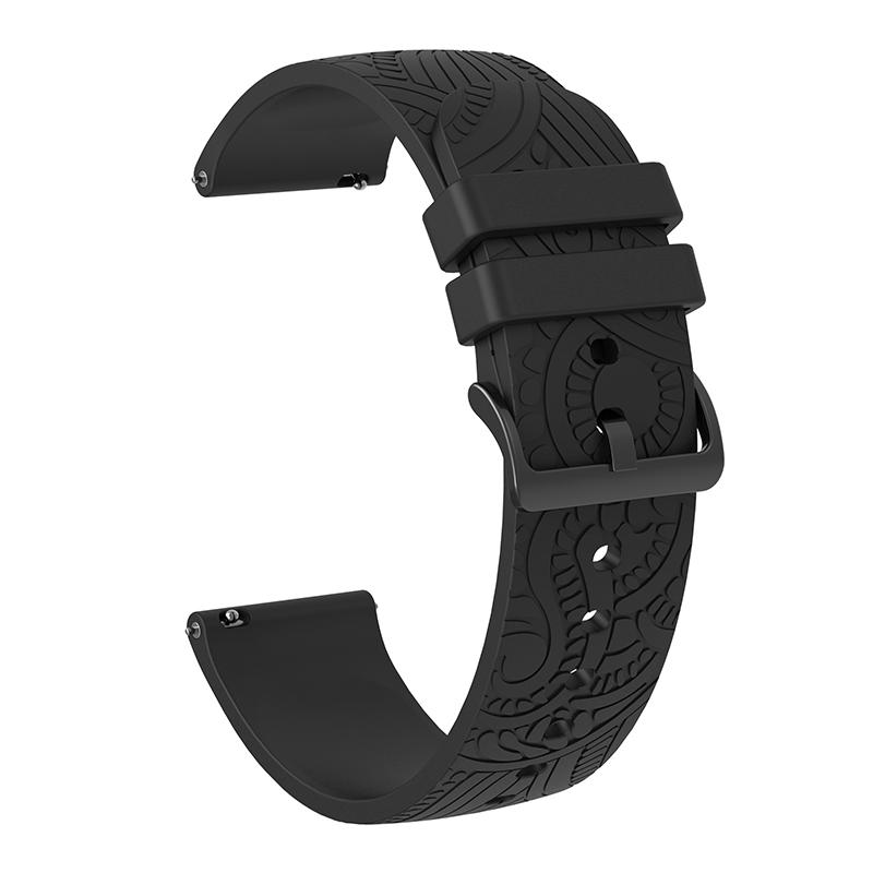 Quick Release Quickfit 20mm Silicone Watch Bands for Watch 3 4 5 Smartwatch Bracelet Multi Colors 20 mm чёрный