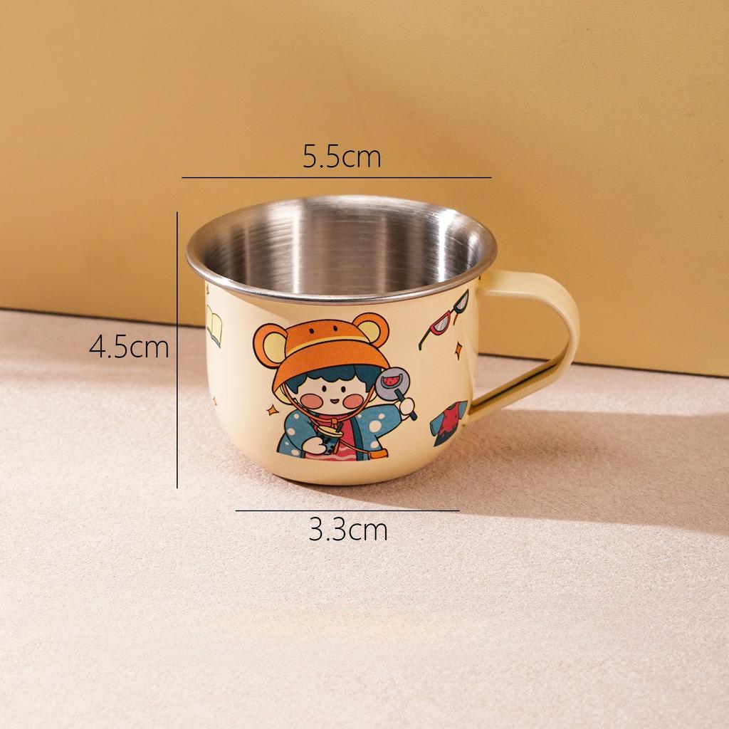 Food Grade 316L Stainless Steel Kids Cup Open Top Drinking Mug for Baby Toddler Training Cup BPA Free Durable Lightweight