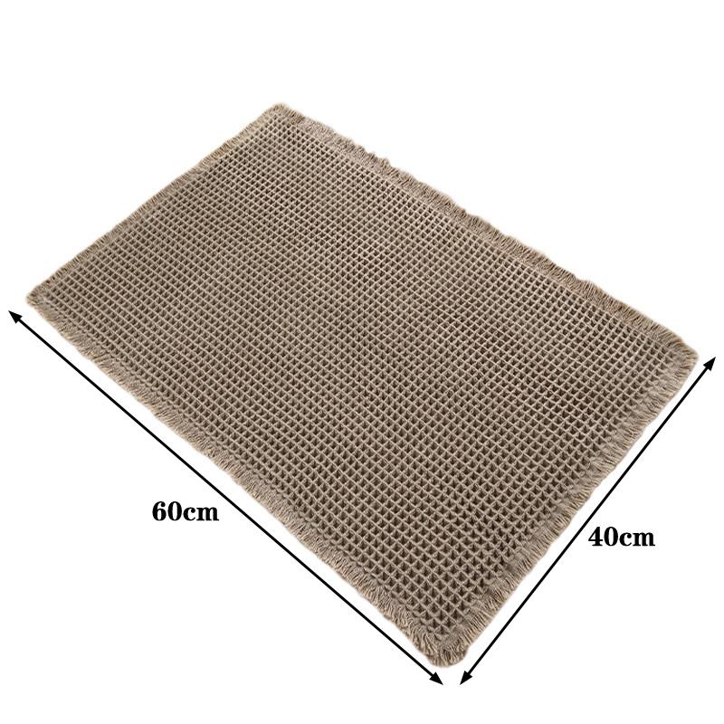 Waffle Bathroom Mat Non Slip Absorbent Bath Rug Soft Quick Dry Washable Doormat for Toilet Shower