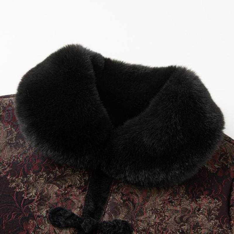 Women's winter clothing thickened old lady fleece jacket old warm clothes