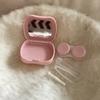 Women Colored Contact Lens Box Candy Color Square Love Portable Mirror Contact Lens Box Travel Easy Carry Storage Container