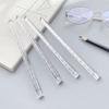 2Pcs Clear Triangular Scale Ruler 15cm 20cm Plastic Drawing Ruler Geometry Tool for Measuring Engineering Drawing