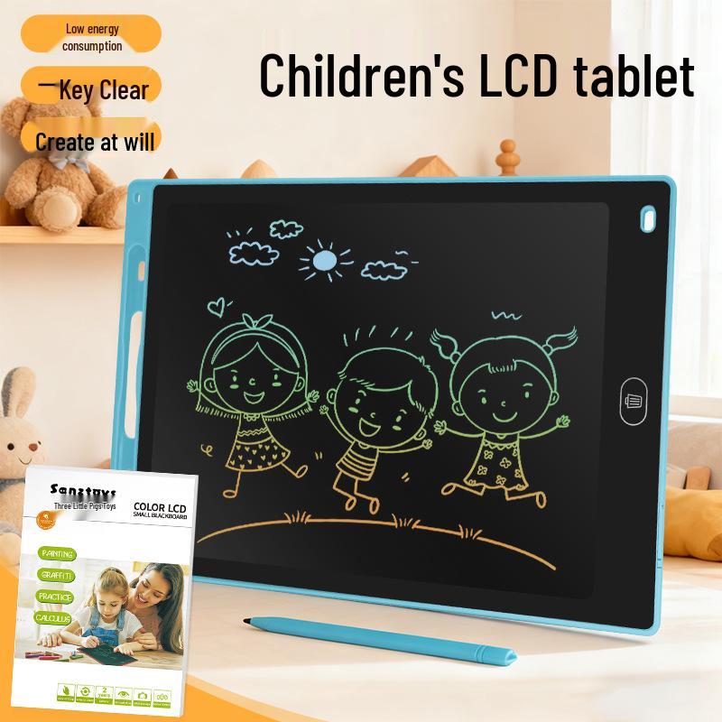 

8.5/10/12 Inch Vertical LCD Drawing Tablet for Kids - Eye-Safe, No Blue Light, One-Key Clear 8.5-inch Pink Board [Color Screen]