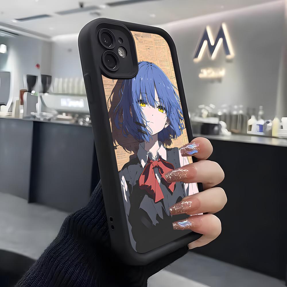 Anime Bocchi The Rock Ryo Yamada Phone Case For IPhone Air 17 Pro Max 16 E 15 14 Pro Max 13 12 11 Mini Plus Soft Silicone Black