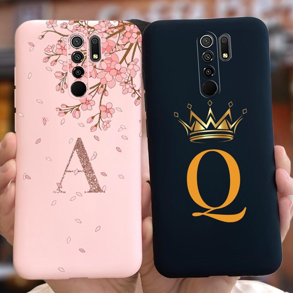 For Xiaomi Redmi 9 Case Redmi9 Prime Cute Crown Letters Cover Silicone Soft TPU Phone Case For Xiaomi Redmi 9 Prime Redmi9 Shell