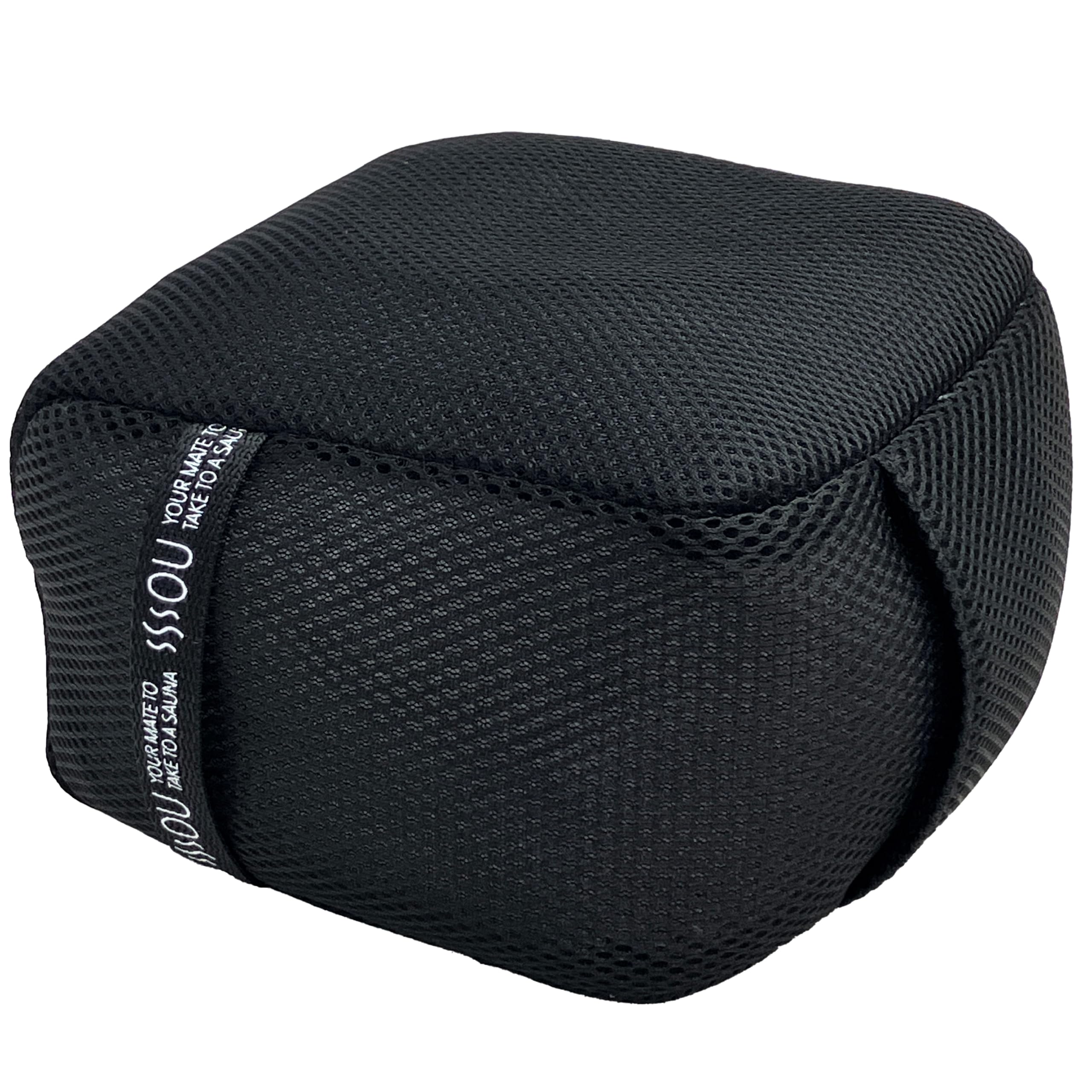 

SOU от RAKUSE Моющаяся подушка для использования в саунах и для высоты камней с сидячей медитацией дзадзэн для осанки спины, черные ванны, подушка, регулировка, карман, чёрный