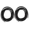 2X 16FT/5M Black Moulding Trim Rubber Strip Car Door Scratch Protector Edge Guard