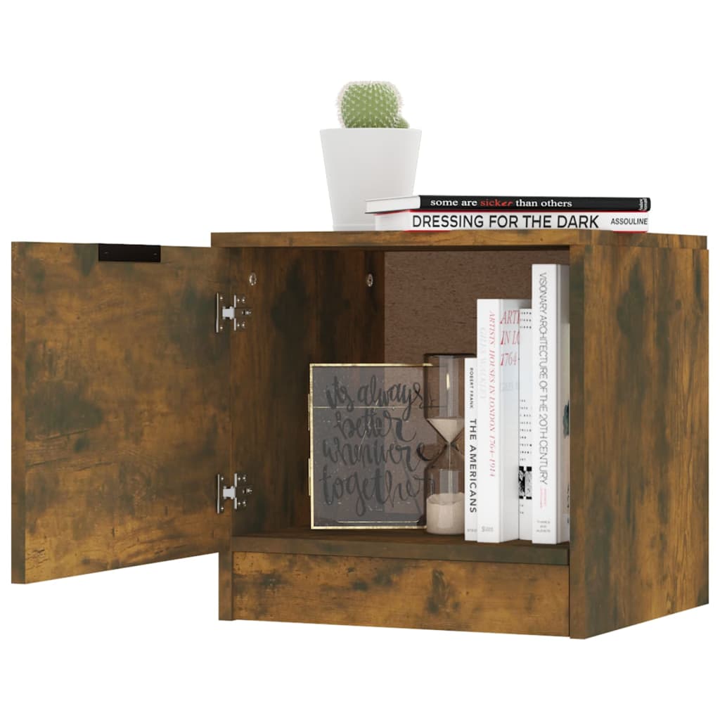 Nightstands 2 pcs Smoked Oak 40 x 39 x 40 cm