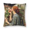 Waterhouse Soul Of A Rose Square Pillowcase Polyester Linen Velvet Printed Decorative Pillow Case Seater Cushion Cover Wholesale