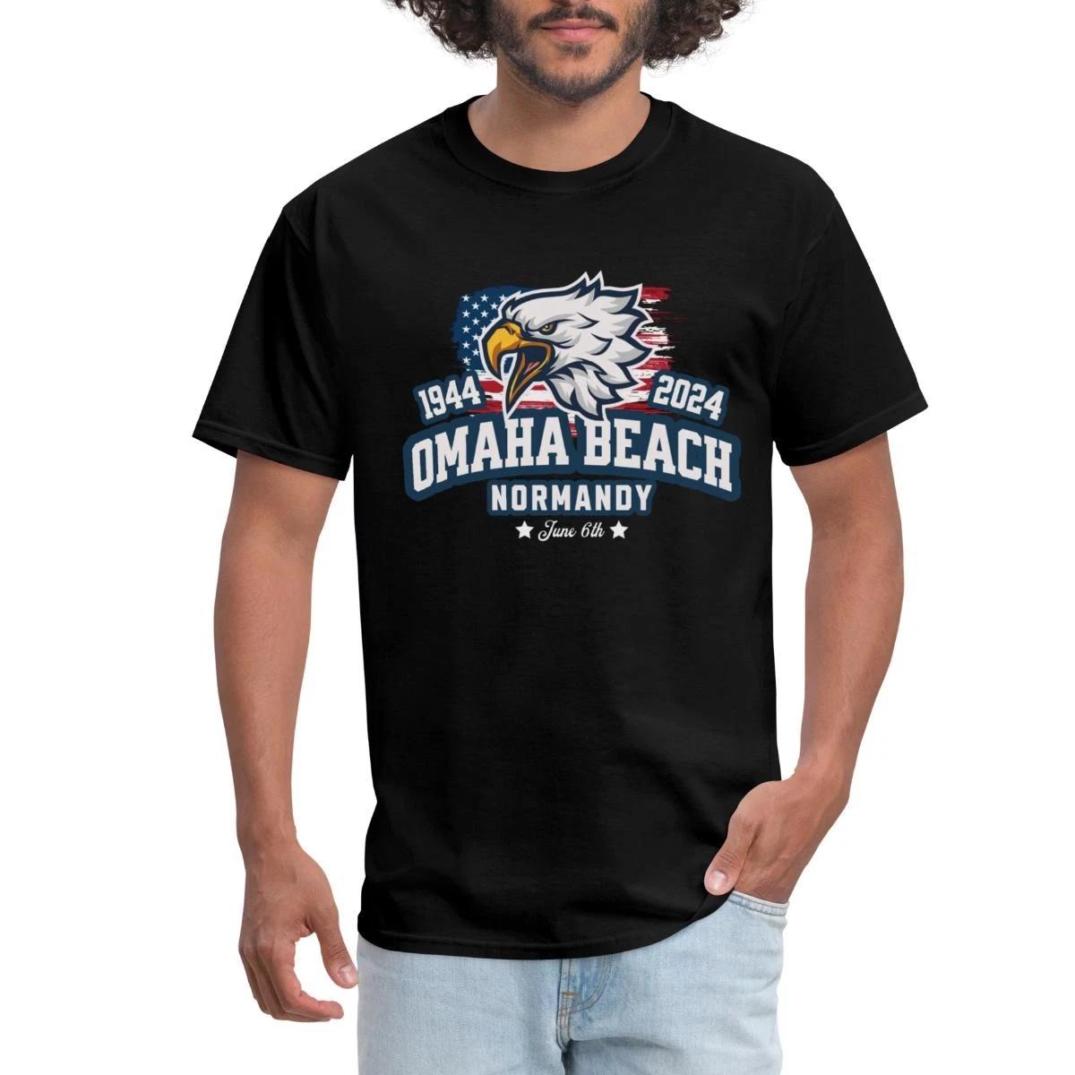 Omaha Beach D-Day Normandy 80th Anniversary Eagle Men s T-Shirt XXXL