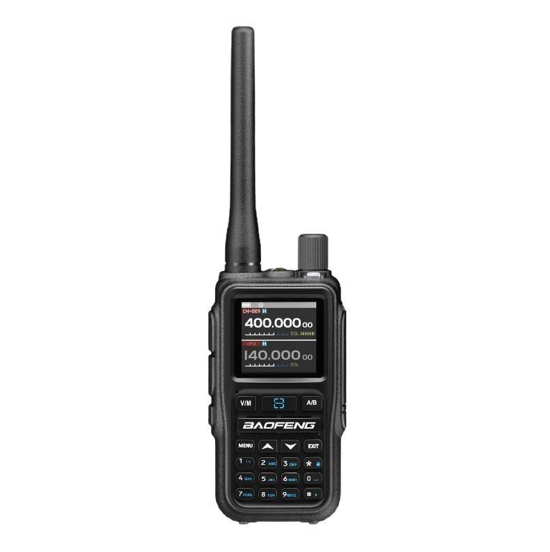 Baofeng UV-5R Mini Compact Walkie-Talkie with One-Key Frequency Pairing, Bluetooth, Type-C Charging, and Power Bank Function.