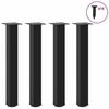 VidaXL Console Table Legs 4 Pieces Black 72-74 Cm Steel 4012468