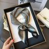 New silk scarf women's fashion versatile sense 70 square scarf neck protection scarf spring and autumn retro scarf tied bag