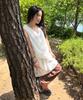 Milo Woman Lace-Trimmed Draped Dress [Ivory]
