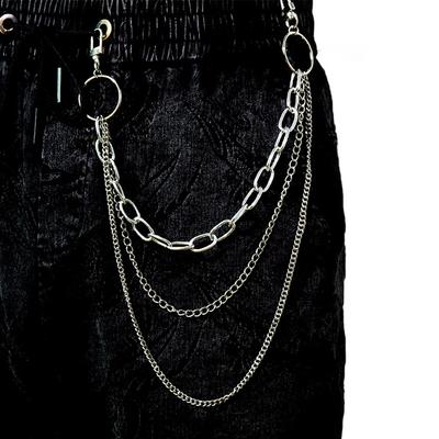 Vintage Dlouhé Kovové Rockové Kalhoty Hipsterské Kalhoty Džínové Klíčenka Kroužek Klip Střapec Klíčenky Dámský Doplněk