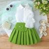 Baby Girls Sleeveless Collared Dress with Pleated Ruffle Accent, Stylish Party Outfit