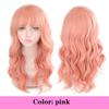 Long  Curly Synthetic Wig with Center Bangs Dark Brown Natural Curly Hair Wig Female Cosplay Wig Heat-resistant Fiber Wig