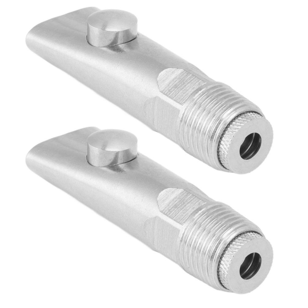 2 Pcs Silver Pig Water Nipple Thickened Stainless Steel Pig Drinker Pig Drinker For Piglets
