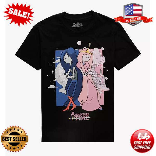 Adventure Time Princess Bubblegum & Marceline Split Background T-Shirt Exclusive