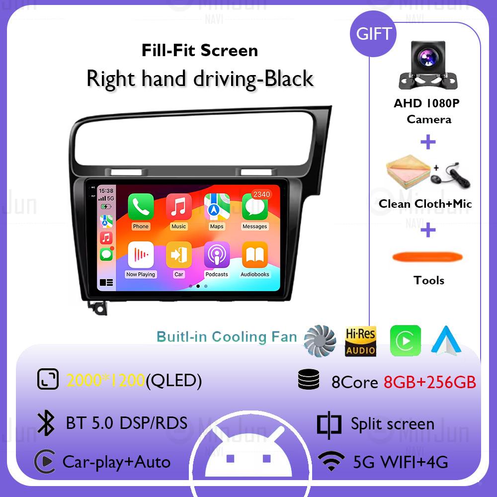 2K Screen Android 14 Car GPS Radio Multimedia For Volkswagen Golf 7 2012 - 2020 Car Radio Multimedia Video Player Navigation
