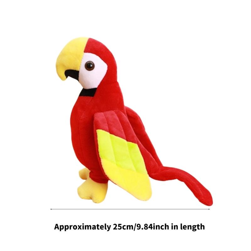 Uccellino Carino Pappagallo Adorabile Peluche Giocattolo Pappagallo Morbido Confortevole Bambola Pappagallo Giocattolo per l'Educazione Precoce Bambini
