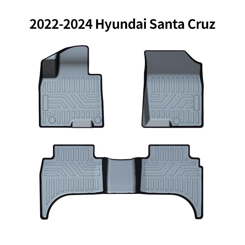 Hyundai Santa Cruz 2022-2024 Eco TPE Waterproof Floor Mats