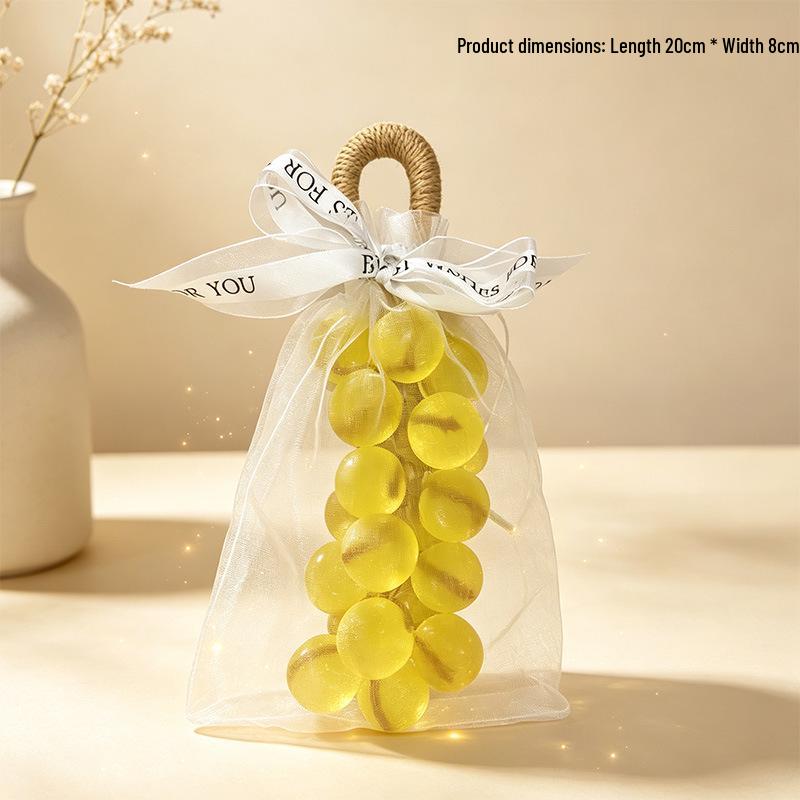 Handmade Crystal Grape Cluster Soap Gift Set - Transparent Simulation Grape Soap
