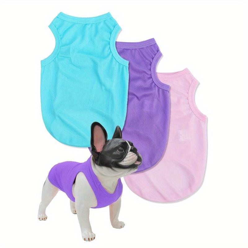 3 ks/sada modrá/fialová/růžová polyesterová jednobarevná protiblechová vesta, snižuje izolaci a prodyšnost, pro kočky a psy, pro vnitřní i venkovní použití