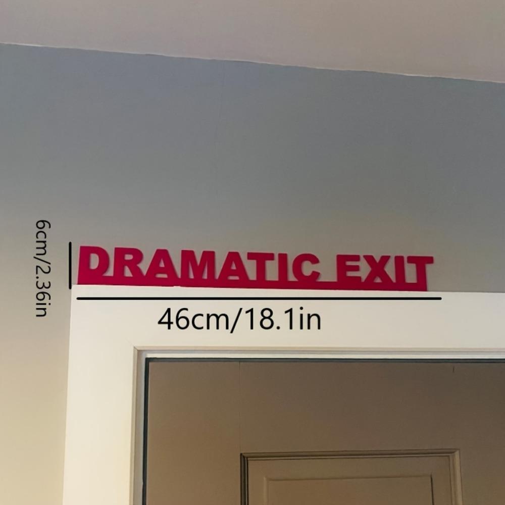 

1 шт. Современная металлическая дверная накладка «Драматический выход» — настенное искусство и декор полок, идеально подходит для свадеб, Хэллоуина и Рождества, для использования в помещении, украшение для статуй на стену Red DRAMATIC EXIT