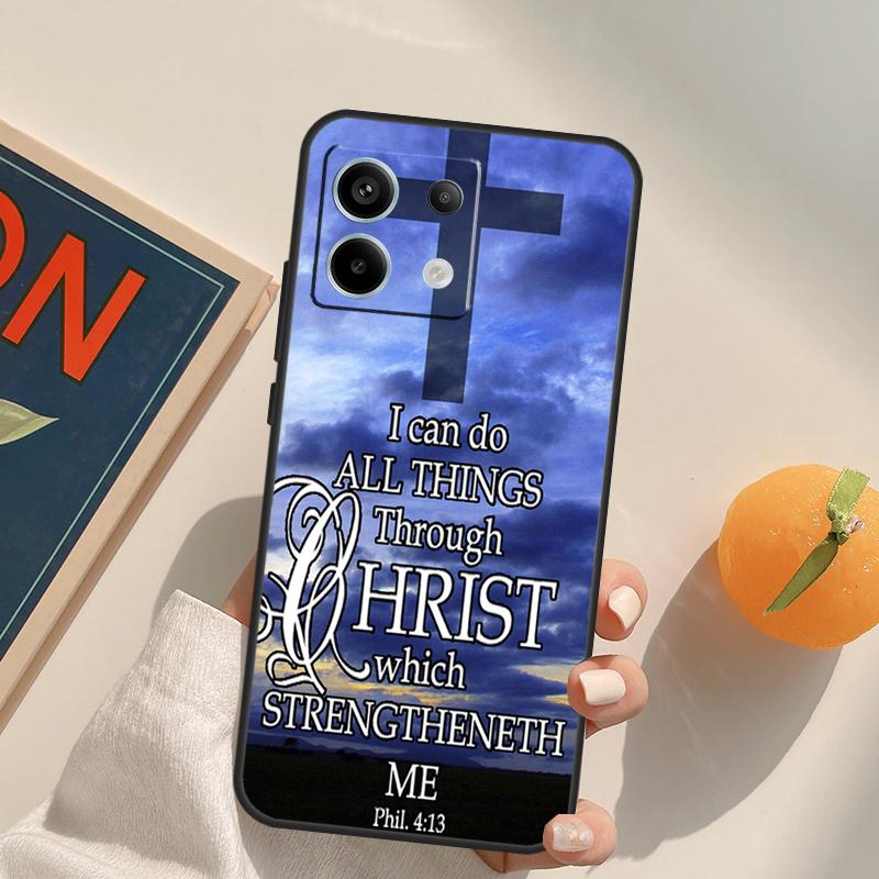 Christian Jesus Christ Bible Verse Funda For Xiaomi Redmi Note 14 13 Pro 9 10 11 12 9S 10S 11S 12S Redmi 13C 10C 12C 14C Case