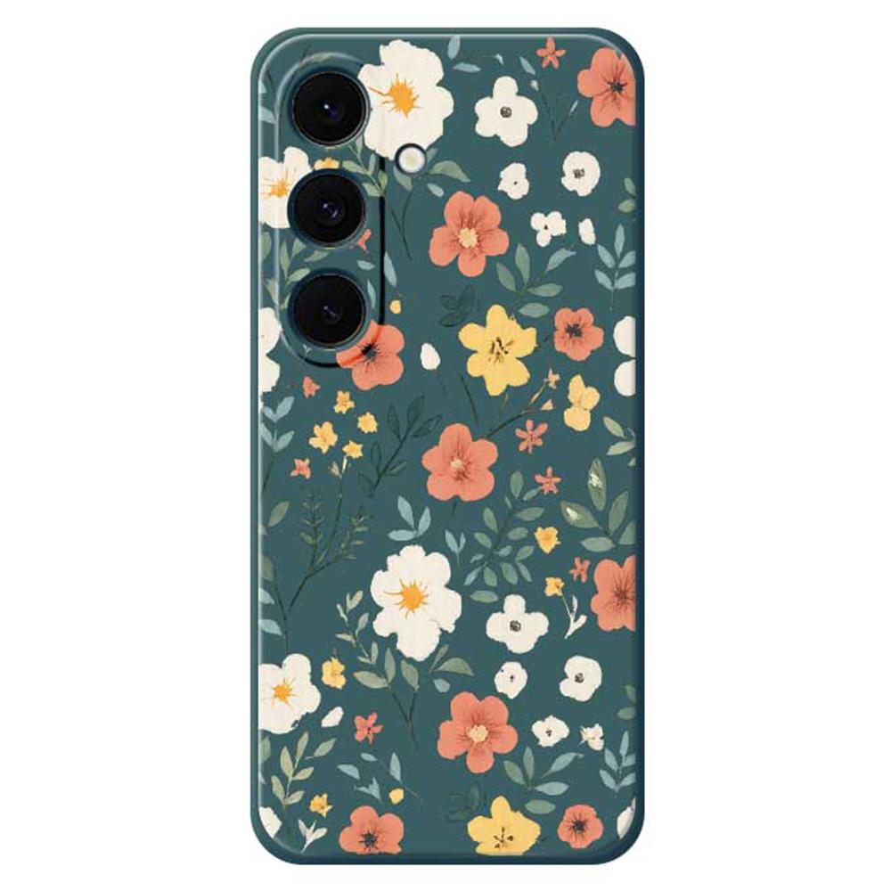 For Samsung Galaxy S25 FE Case Flower Garden Pattern Printing Straight Edge TPU Phone Back Cover