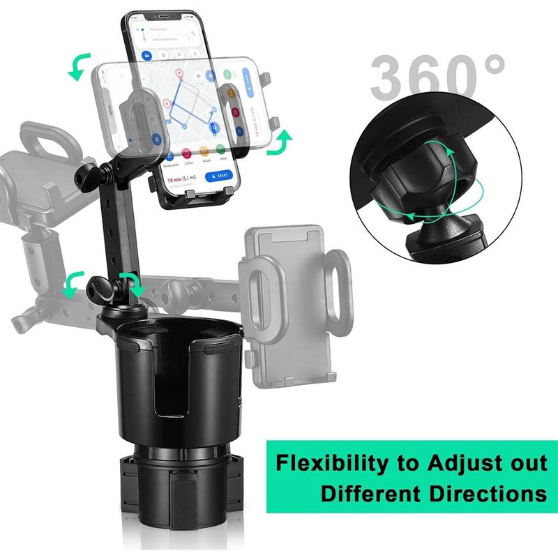 Verstellbare Universelle Auto-Becherhalter Getränkehalter Expander-Adapter mit Handyhalter, Aufbewahrungsbox-Ablage, Autozubehör