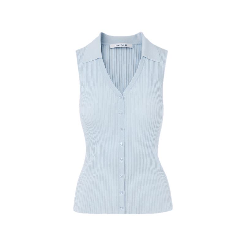 LANCY Women s Slim Lapel Vest XL