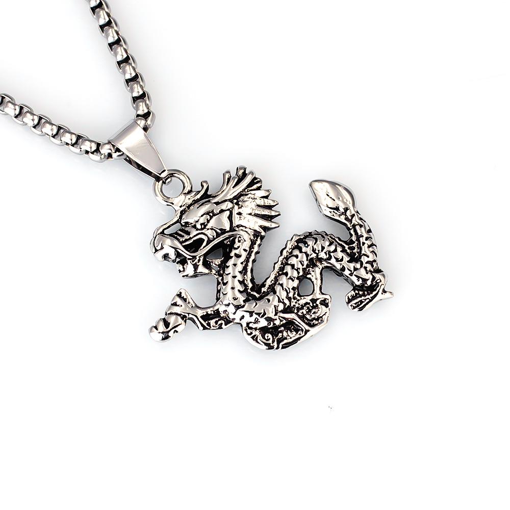 Europäische und amerikanische Retro-Diamanten-Inlay Hip-Hop-Stil Edelstahl Kreuz Halskette