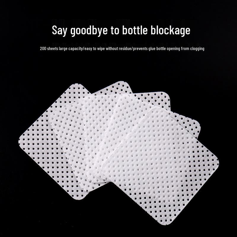 Lint-Free Eyelash Glue Cleaning Pads - Prevents Bottle Clogging, also for Nail Polish Removal.