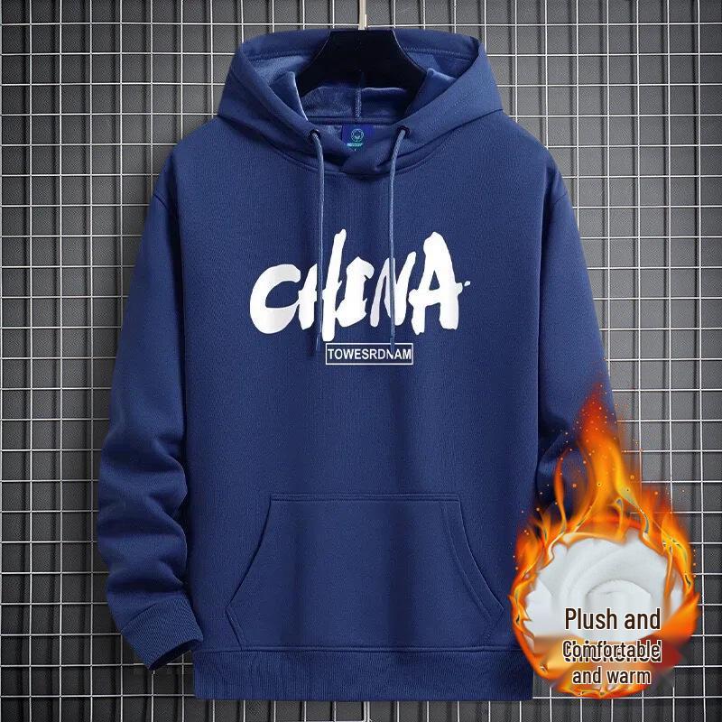 Men's Thickened Velvet Hoodie - Heavyweight Autumn/Winter Style, Warm Youth Trend, Couple Jacket