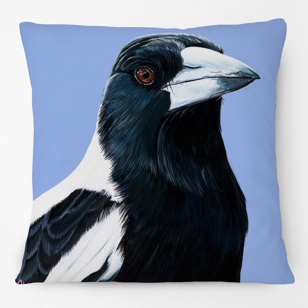 Australia Native Birds Parrots Maggie Black Cockatoo Honeyeater Print Cushion Cover Sofa Decor Pillow Case