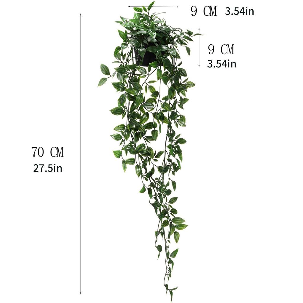 Artificial Pothos Vine Hanging Plant Faux Greenery Wall Decoration Realistic Leaf Texture Indoor Outdoor Use