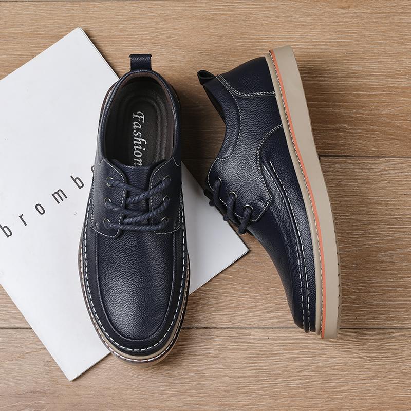 Handgefertigte lässige Lederschuhe für Herren, flache Schuhe