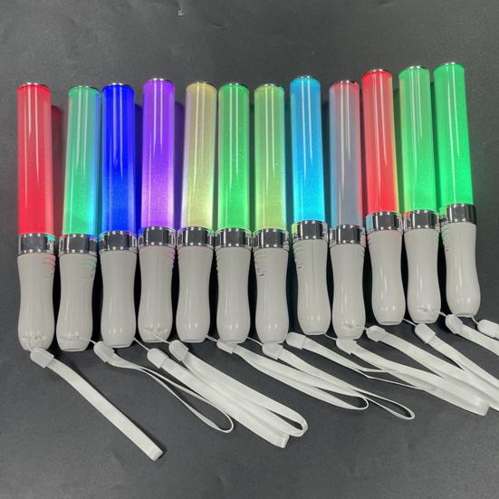 LED Glow Light Stick 15 Color Flashing Light Sticks with Rope 2 Lighting Modes Battery Powered Lightweight Party Light Stick for Festivals Rave Party
