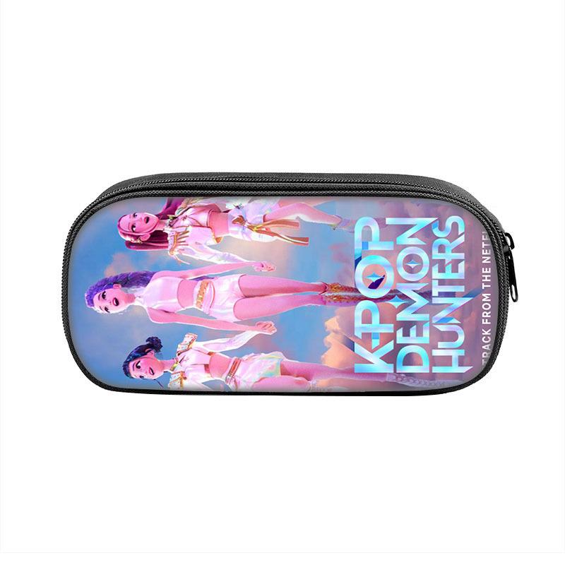 Kpop İblis Avcıları Saklama Kalem Çantası Büyük Kapasiteli Öğrenci Kalem Çantası Okul Malzemeleri