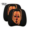 Breathable Car Interior Accessories 2Pcs Halloween Headrest Covers, Creepy Ghost Face Seat Universal Fit Protector, Auto Decor for SUV Truck