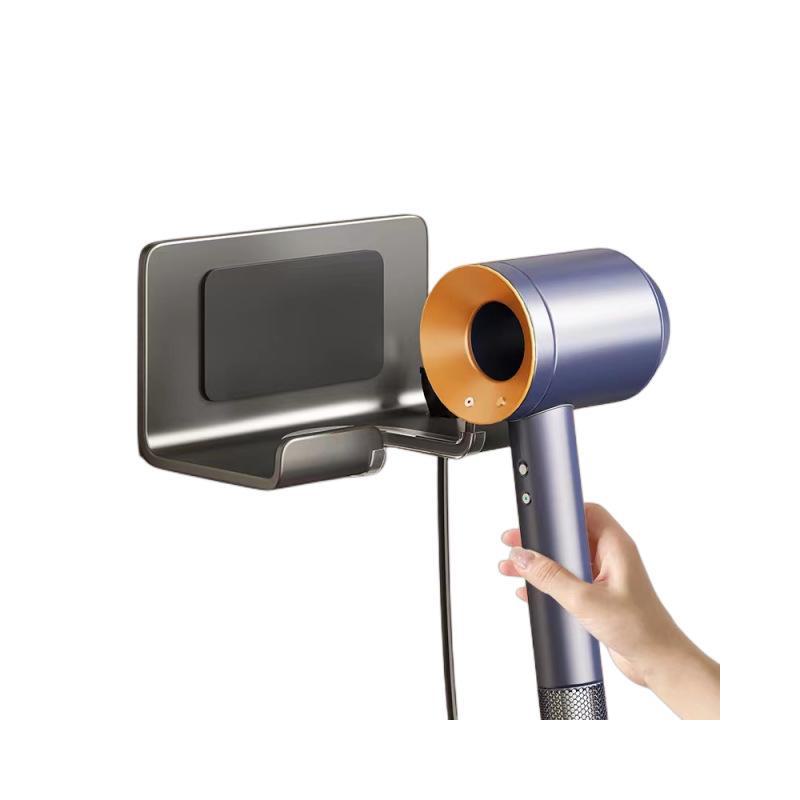 Punch-Free Wall-Mounted Hair Dryer Rack for Bathroom