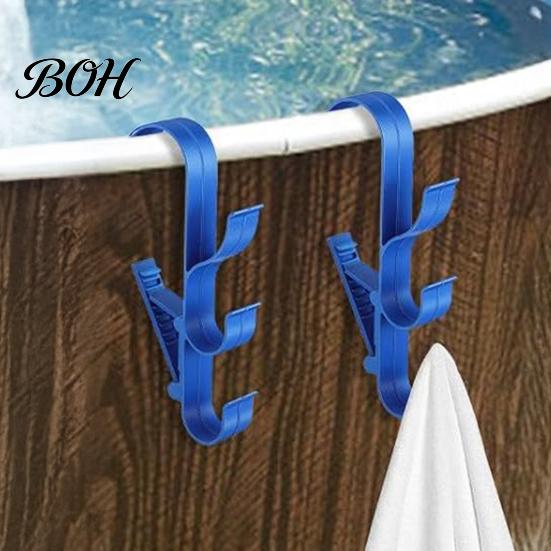 Adjustable Pole Hook for Pool Hanger, Above Ground Storage Hook, Heavy Duty Space Saving Tool Holder Skimmer, Vacuum Cleaning Tools, Fits Round