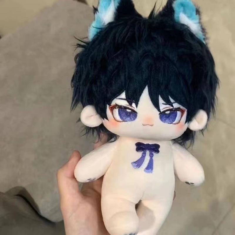 20cm Game Genshin Impact Cute Scaramouche Cotton Doll Cosplay Cartoon Soft Body Change Clothes Pillow Xmas Fans Colletibles Gift