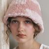 Poesiedame BLOCK BUCKET HAT IN PASTEL PINK